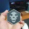 Mẫu in 3D huy hiệu đầu lâu chó (Dog Skull Patch) ấn tượng - Thumbnail 1