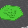 Mẫu in 3D huy hiệu đầu lâu chó (Dog Skull Patch) ấn tượng - Thumbnail 2