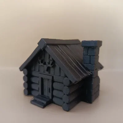 Mô hình nhà gỗ tí hon (Log cabin miniature)