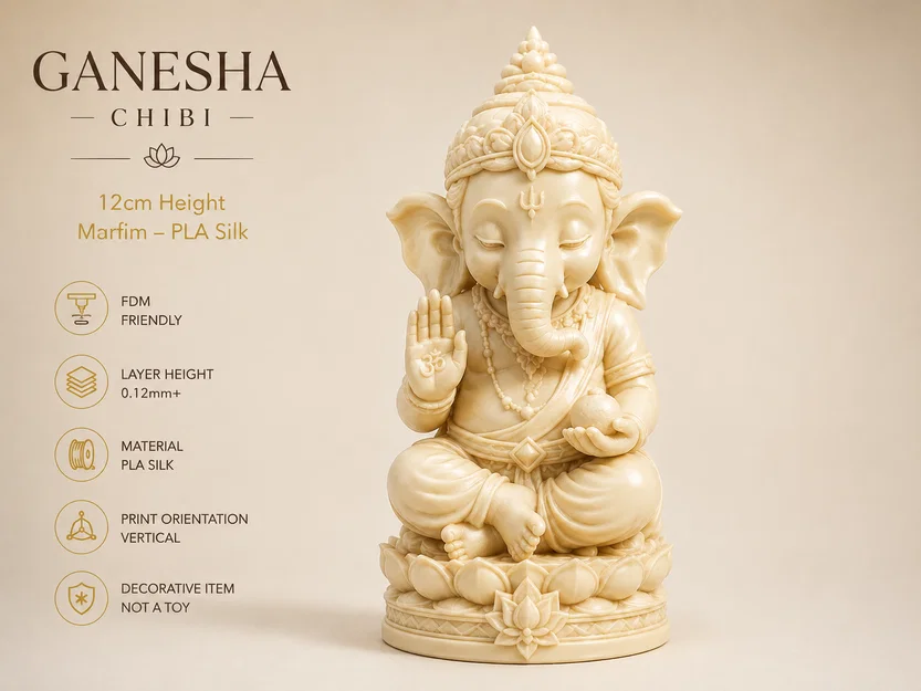Tượng Ganesha Phong Cách Chibi - Image 1
