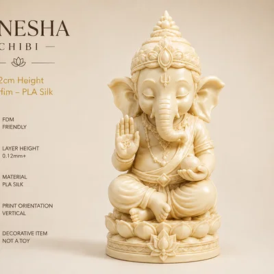 Tượng Ganesha Phong Cách Chibi