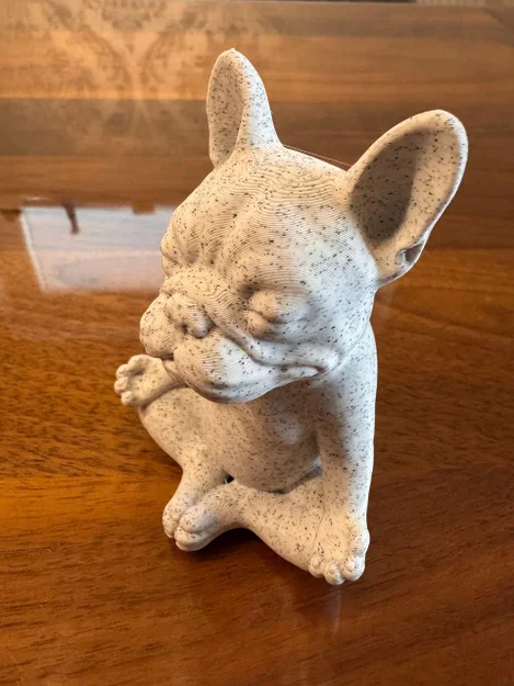 Mô hình Chú chó French Bulldog ngồi thiền tư thế hoa sen - Image 3
