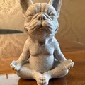 Mô hình Chú chó French Bulldog ngồi thiền tư thế hoa sen - Thumbnail 5