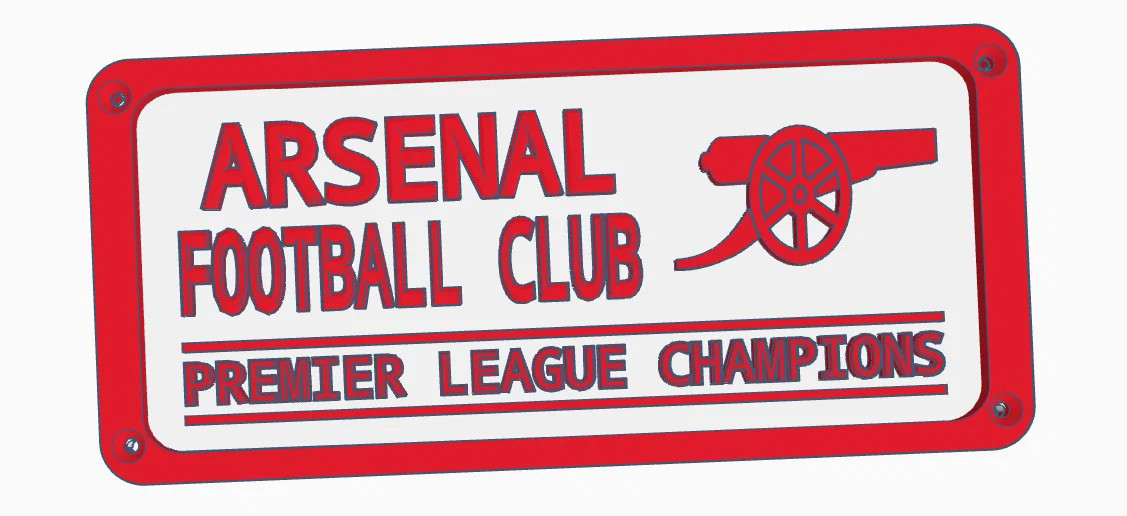 Bảng treo tường vinh danh Arsenal vô địch Premier League kèm khẩu pháo và khung - Image 1