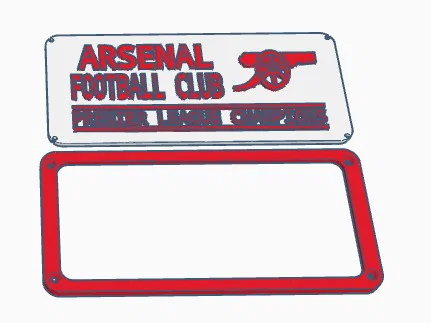 Bảng treo tường vinh danh Arsenal vô địch Premier League kèm khẩu pháo và khung - Image 2