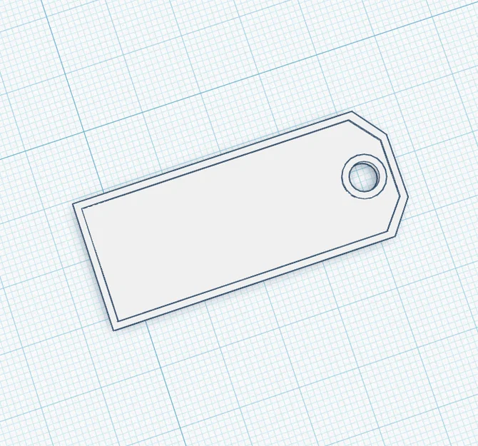 Mẫu thẻ tên (Blank name tag) 3D đơn giản, dễ in và tùy biến - Image 1