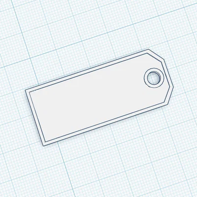 Mẫu thẻ tên (Blank name tag) 3D đơn giản, dễ in và tùy biến