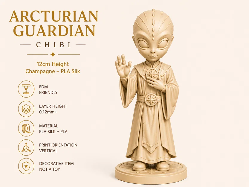 Arcturian Guardian Chibi-style - Tượng trưng bày tâm linh - Image 1