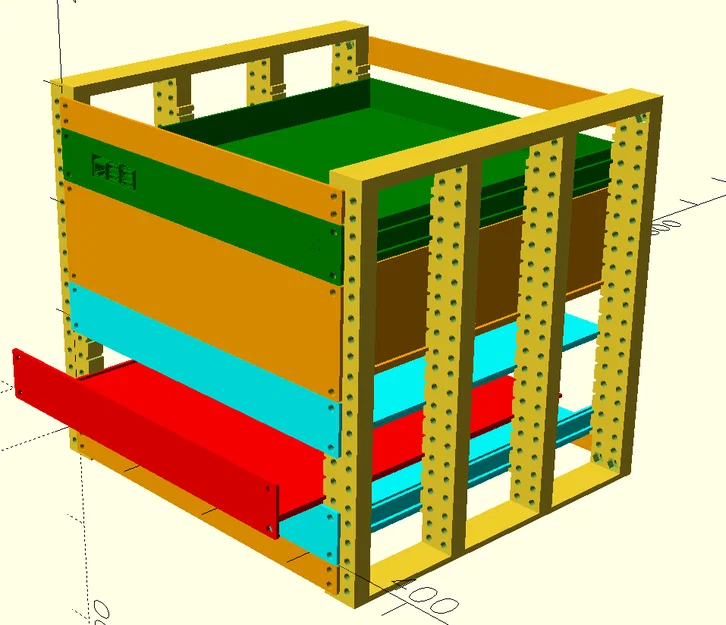 Hệ thống rack tùy biến chiều rộng (OpenSCAD) - Image 4