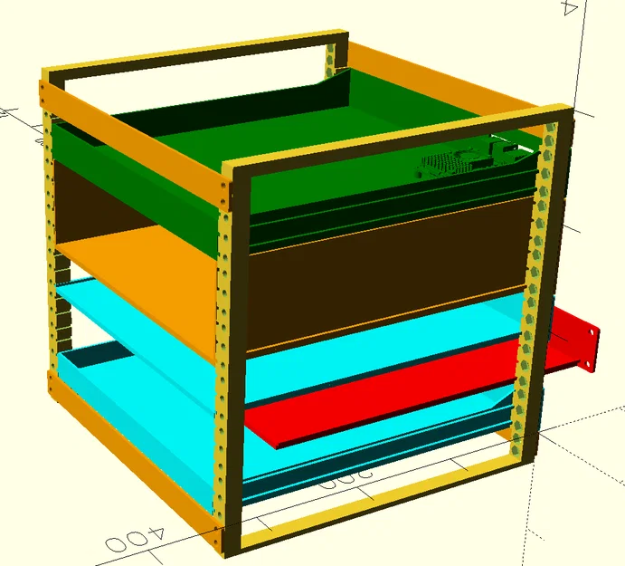 Hệ thống rack tùy biến chiều rộng (OpenSCAD) - Image 11