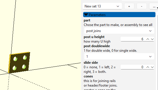 Hệ thống rack tùy biến chiều rộng (OpenSCAD) - Image 12