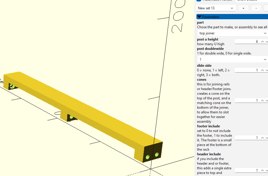 Hệ thống rack tùy biến chiều rộng (OpenSCAD) - Image 13