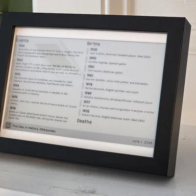 Khung DIY cho Seeed Studio TRMNL 7.5" (OG) sử dụng khung IKEA RÖDALM