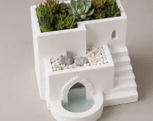 Chậu trồng cây tự thoát nước phong cách Santorini - Image 3