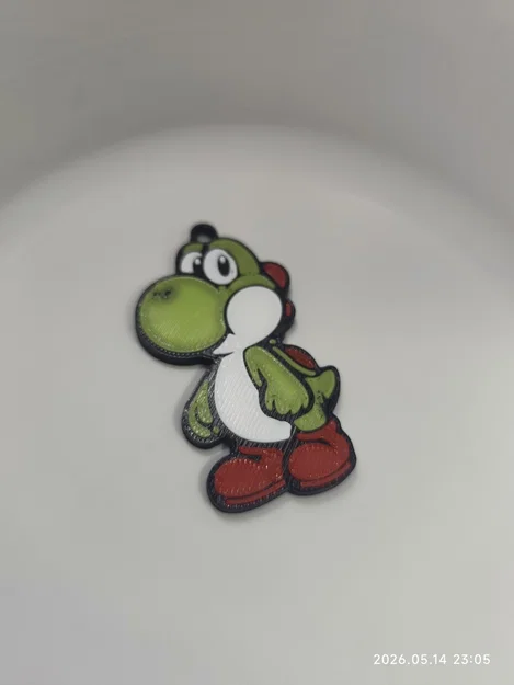 Móc khóa Yoshi Super Mario độc đáo - Phụ kiện in 3D dễ thương - Image 1