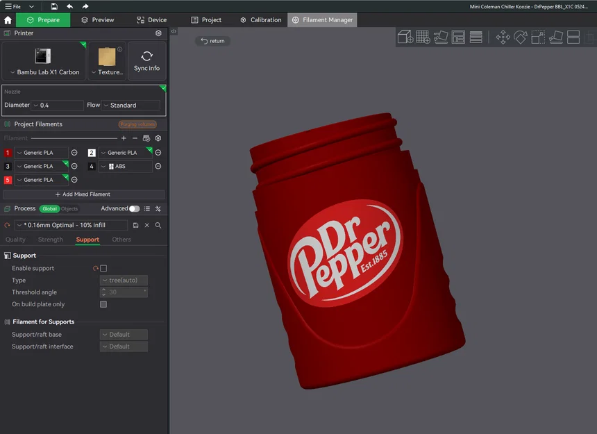 Mini Coleman Chiller Koozie - Chủ đề Dr Pepper và Diet Dr Pepper - Image 3