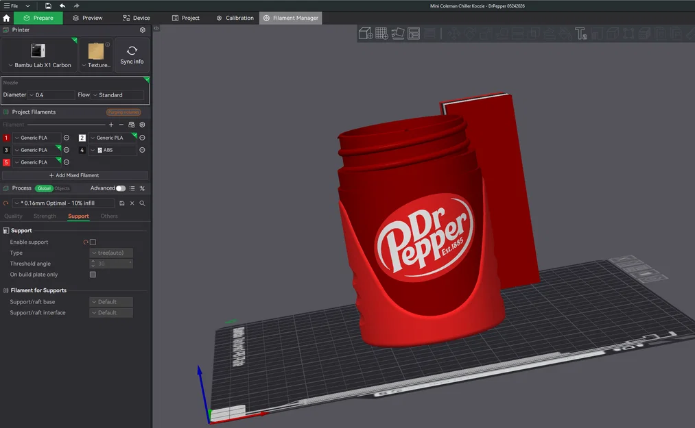 Mini Coleman Chiller Koozie - Chủ đề Dr Pepper và Diet Dr Pepper - Image 4