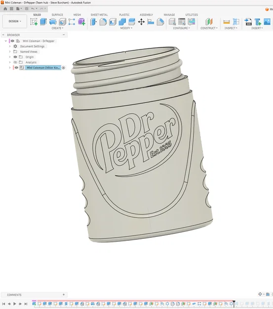 Mini Coleman Chiller Koozie - Chủ đề Dr Pepper và Diet Dr Pepper - Image 6