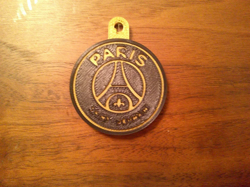 Móc khóa logo bóng đá PSG (Paris Saint-Germain) in 3D - Image 1