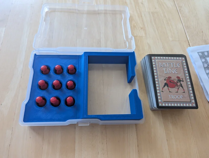 Khay 3D chứa thẻ bài và linh kiện cho board game Battle Line - Image 1