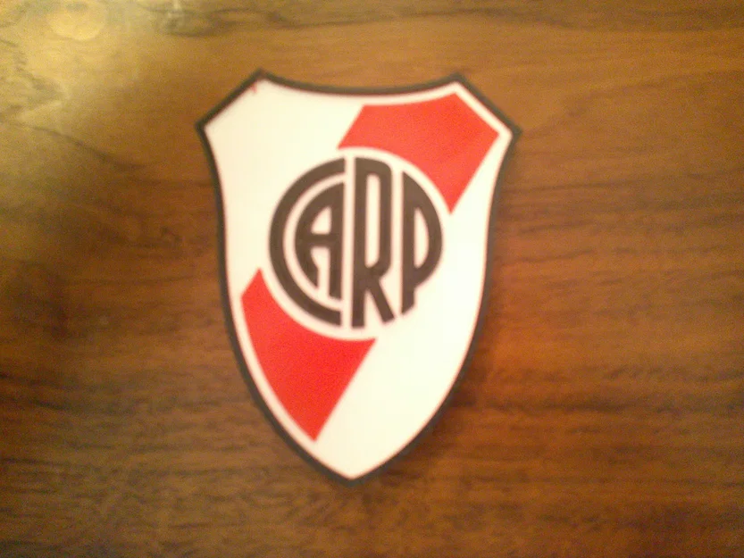 Mô hình logo CLB River Plate in 3D làm lót ly hoặc trang trí đẹp mắt - Image 1
