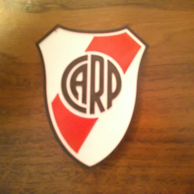Mô hình logo CLB River Plate in 3D làm lót ly hoặc trang trí đẹp mắt