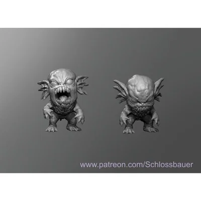 Mô hình 3D Small Deep One cho game D&D và tabletop