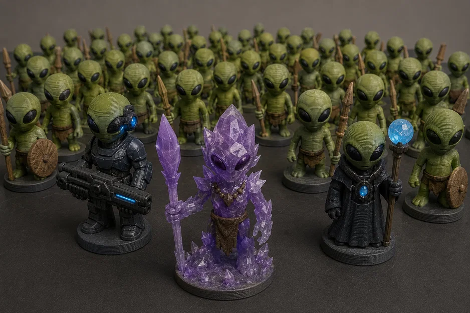 Bộ sưu tập mô hình Alien Army - Đội quân người ngoài hành tinh 3D - Image 1