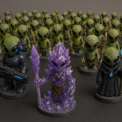Bộ sưu tập mô hình Alien Army - Đội quân người ngoài hành tinh 3D