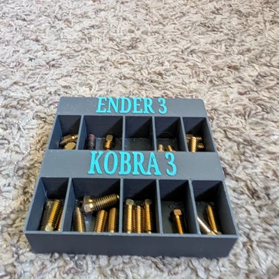 Khay đựng đầu in 3D (Nozzle Holder) cho Ender 3 và Kobra 3