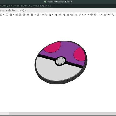 Mô hình đồng xu Masterball (Pokemon Masterball Coin) in 3D cực đẹp