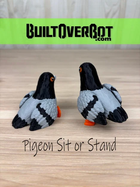 Mô hình chim bồ câu 3D linh hoạt (Pigeon Sit or Stand) đáng yêu - Image 2