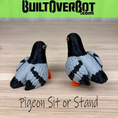 Mô hình chim bồ câu 3D linh hoạt (Pigeon Sit or Stand) đáng yêu
