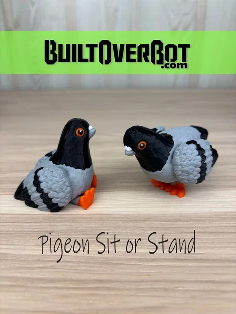 Mô hình chim bồ câu 3D linh hoạt (Pigeon Sit or Stand) đáng yêu - Image 3