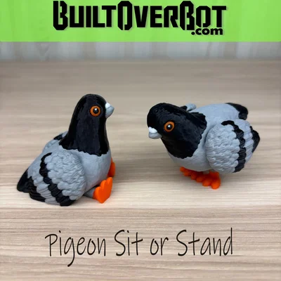 Mô hình chim bồ câu 3D linh hoạt (Pigeon Sit or Stand) đáng yêu