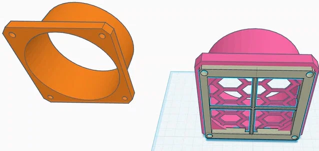 Bộ chuyển đổi ống dẫn 4 inch dùng cho giá gắn quạt case 92mm - Image 3