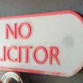 Bảng thông báo No Solicitors in 3D tiện lợi cho cửa nhà - Thumbnail 1