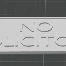 Bảng thông báo No Solicitors in 3D tiện lợi cho cửa nhà