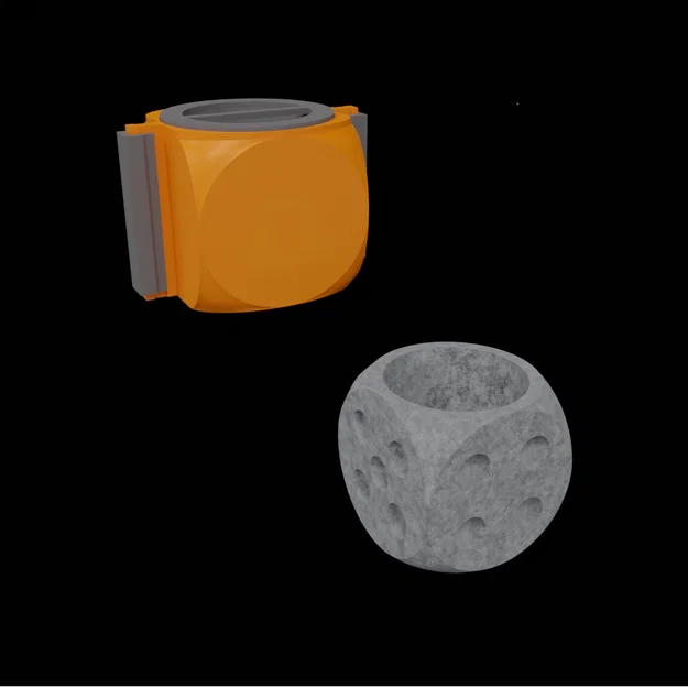 Khuôn in 3D đúc chậu bê tông hình viên xúc xắc - Image 1