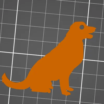 Mô hình chú chó 2D (Dog - 2D Plate) in 3D trang trí đẹp mắt