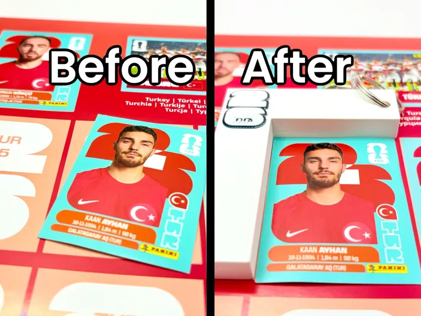 Móc khóa thước canh chỉnh vị trí sticker World Cup Panini - Image 1