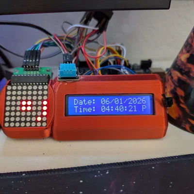 Khung giữ màn hình LCD và LED matrix 8x8