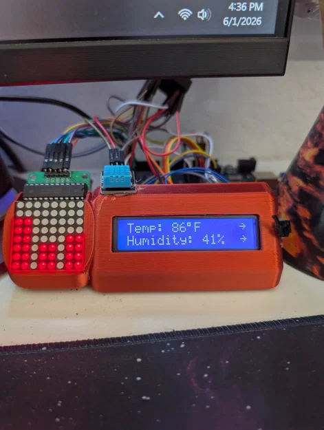 Khung giữ màn hình LCD và LED matrix 8x8 - Image 4