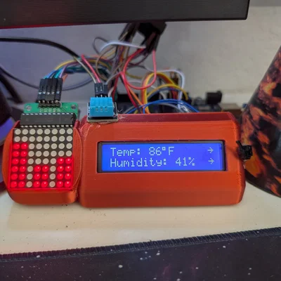 Khung giữ màn hình LCD và LED matrix 8x8