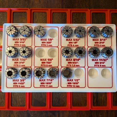 Khay Đựng Collet ER20 – Tương Thích Với Gridfinity