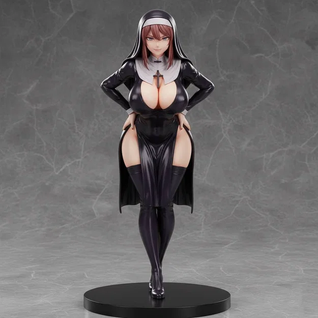 Mô hình 3D nhân vật nữ tu Monja gợi cảm 003 cho người sưu tầm - Image 1