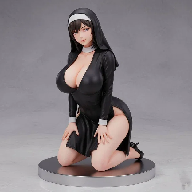 Mô hình nữ tu phong cách Anime 3D (Sexy Nun Figure) - Image 1