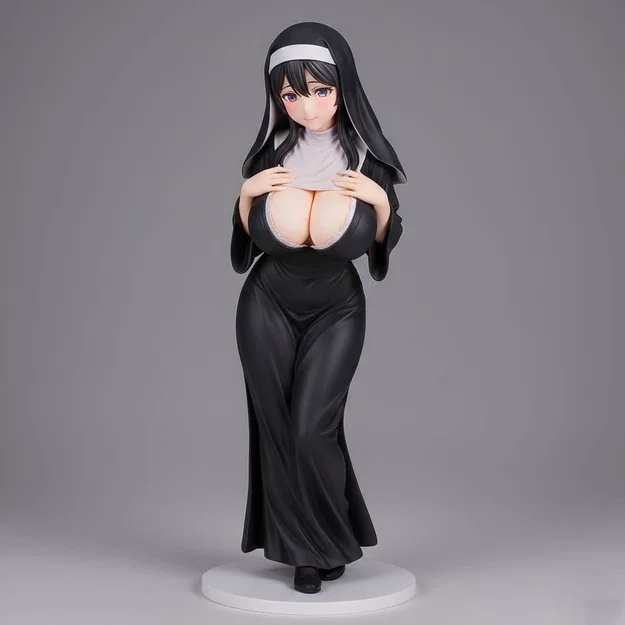 Mô hình nhân vật nữ tu Monja quyến rũ cho máy in 3D - Image 1