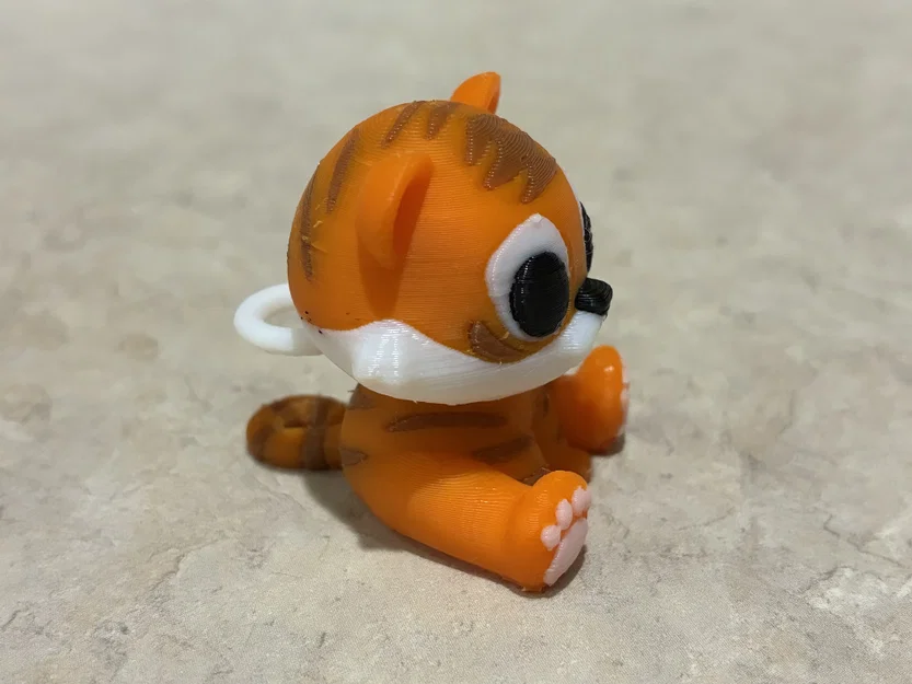 Móc khóa Tiger Cub Tony 3D in dễ thương và cá tính - Image 3