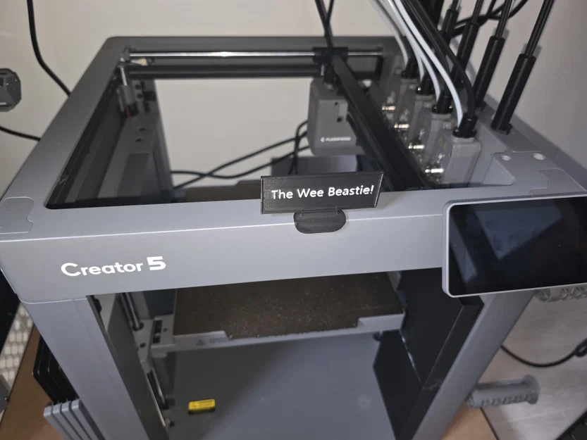 Bảng tên cá nhân hóa cho máy in 3D Flashforge Creator 5 - Image 1